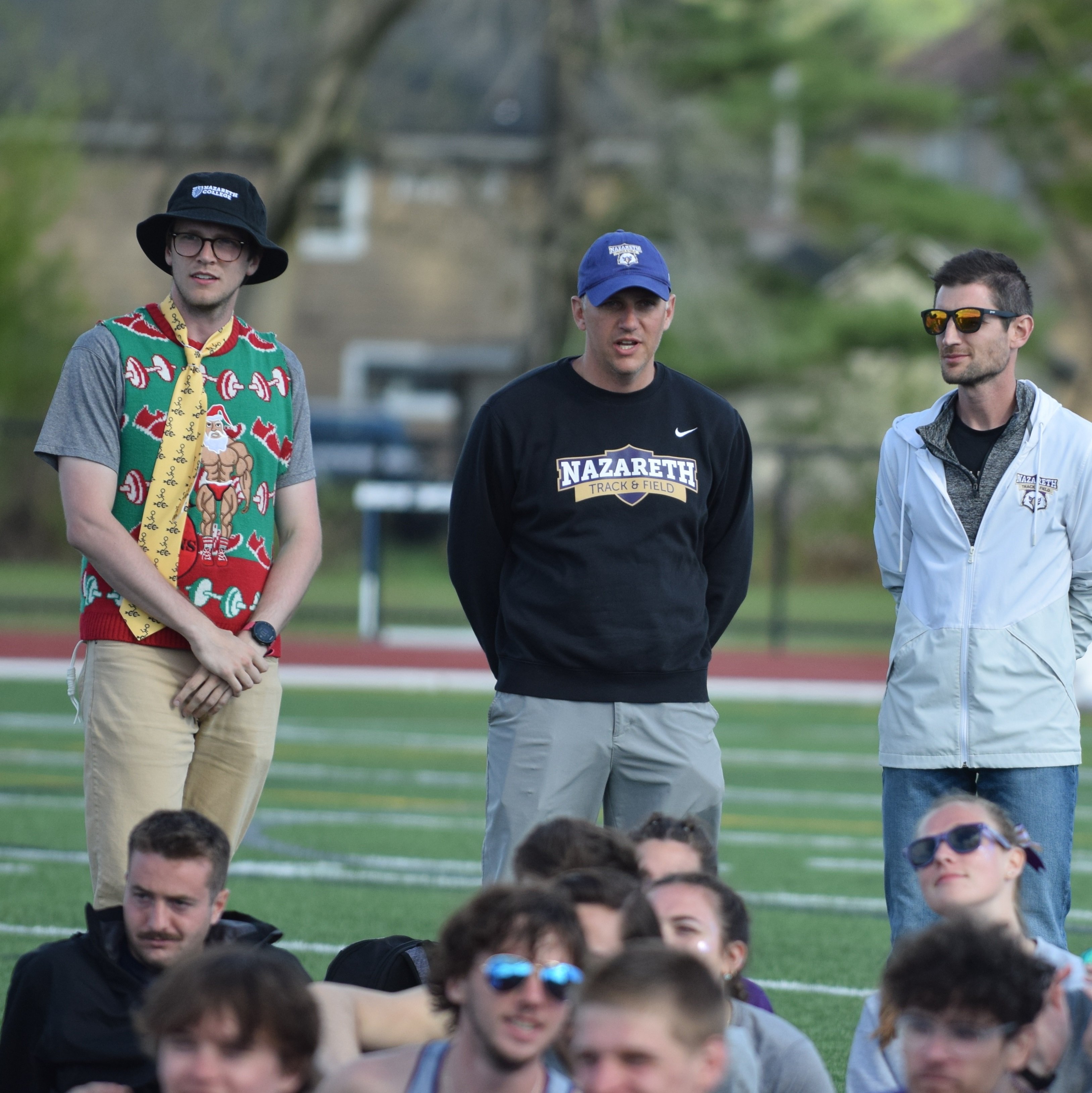 Dr. Mike as a grad assistant track coach at Nazareth University.