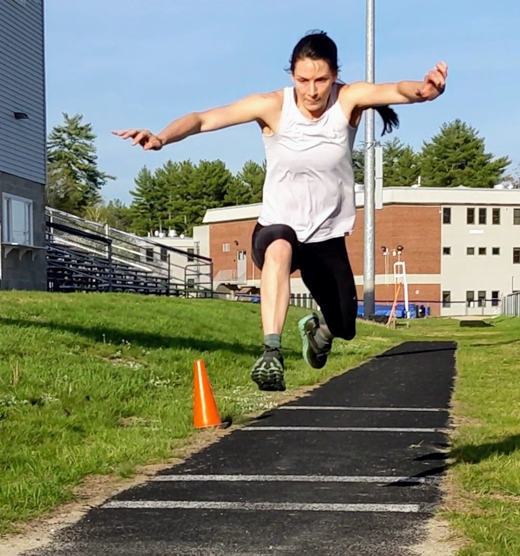 Dr. Ashten Triple Jumping at the track