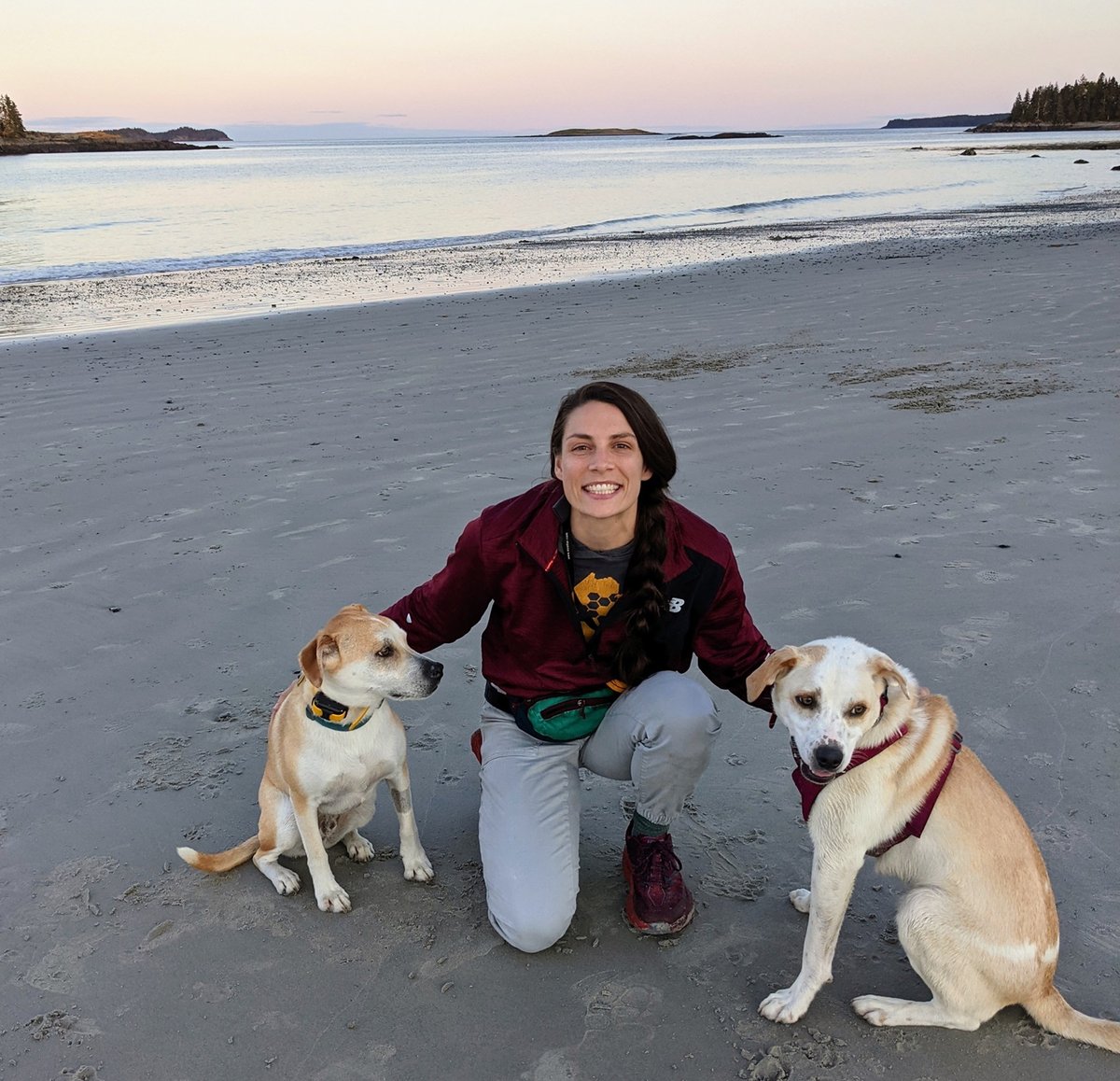 Dr. Ashten with her 2 dogs, Jasper and Opal