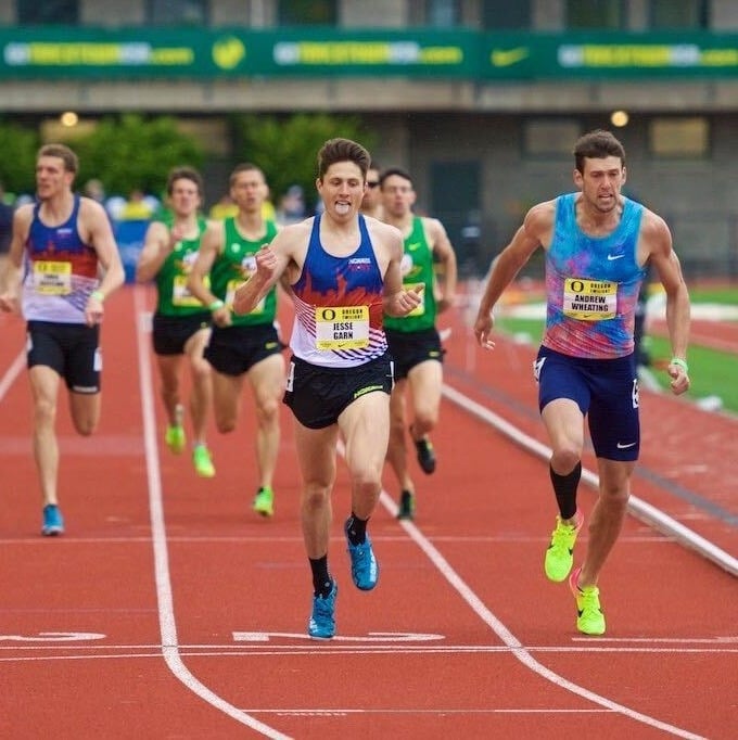 Dr. Jesse Garn running for Hoka / New Jersey New York Track Club