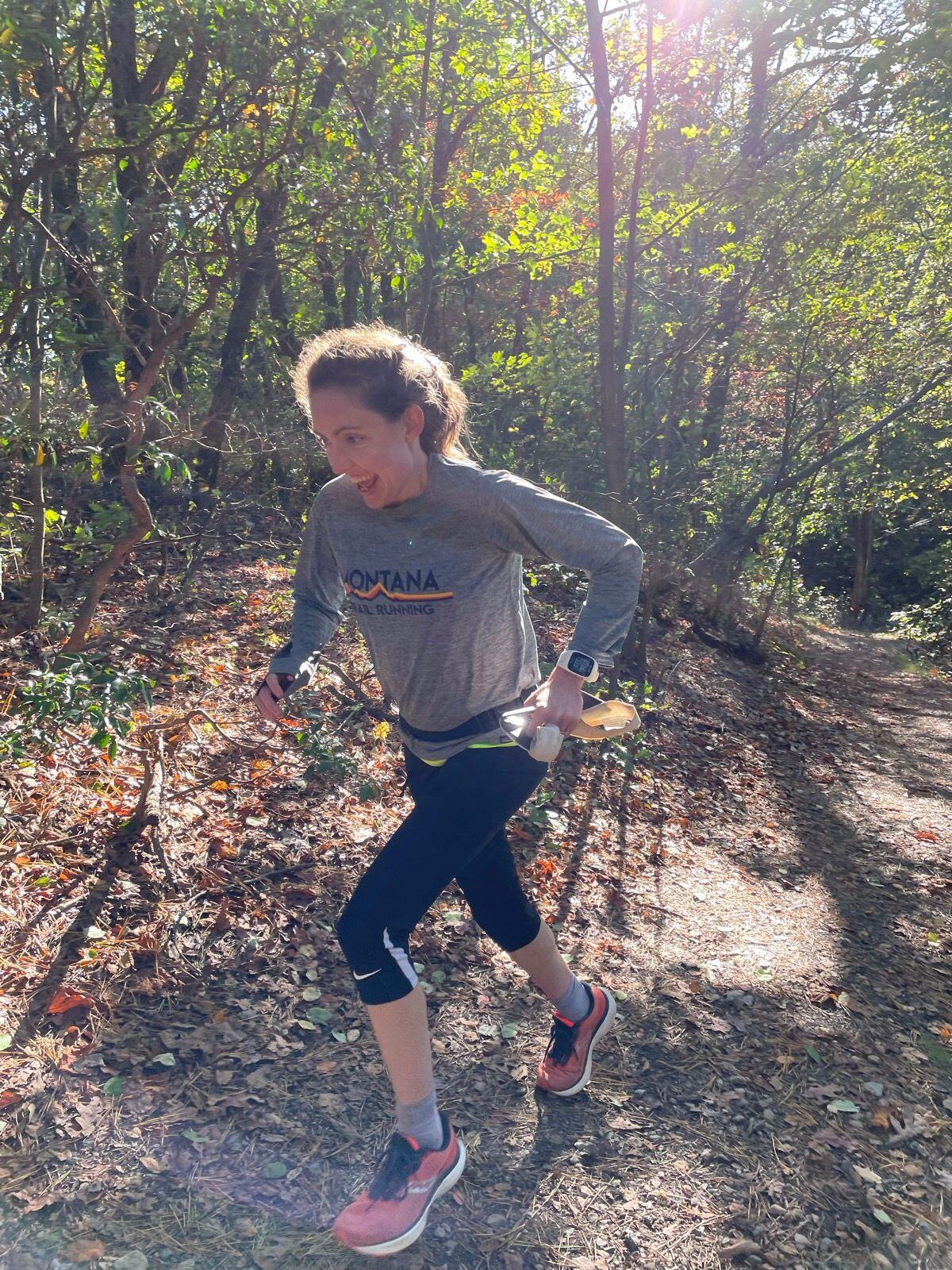 Aisling Cuffe running in Shenandoah National Park